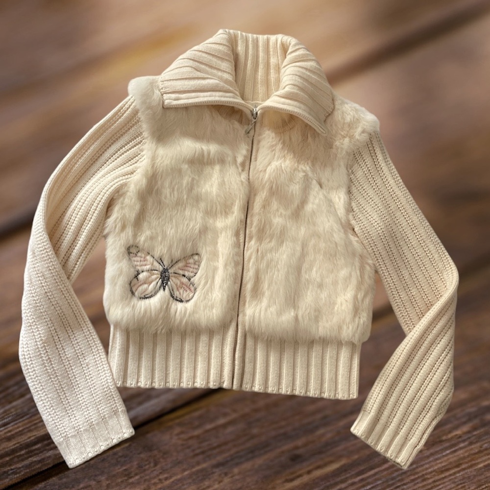 Frost Cowl Neck Zipup Cardigan Women Size L